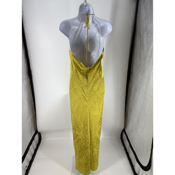 Veronica Beard Yellow Ruched Halter Maxi Dress - Picture 2 of 9